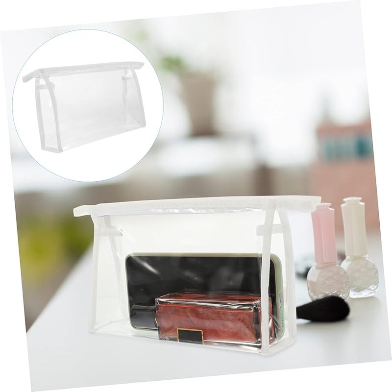 PACKOVE 4Pcs Travel Toiletry Bag Black Lightweight Makeup Organizer for Skincare Cosmetics Essentials - Image 3